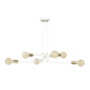 Emibig Kotka witte met messing 6L E27 G95 hanglamp