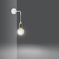 Emibig Emibig Kotka blanche avec laiton 1x E27 G95 applique murale - Créez une ambiance chaleureuse chez vous
