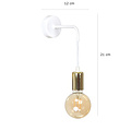 Emibig Emibig Kotka blanca con latón 1x E27 G95 aplique de pared - Crea un ambiente acogedor en tu hogar