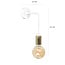 Emibig Emibig Kotka white with brass 1x E27 G95 wall lamp - Create a cozy ambiance in your home