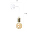 Kotka white with brass 1x E27 G95 wall lamp
