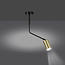 Mikkeli 1x GU10 orientable hanging lamp black with gold
