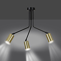 Emibig Emibig Mikkeli 3x GU10 lámpara colgante orientable negra con oro - Iluminación perfecta para cualquier espacio