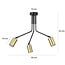 Emibig Emibig Mikkeli 3x GU10 richtbare hanglamp zwart met goud - Perfecte verlichting voor elke ruimte