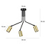 Mikkeli 3x GU10 orientable hanging lamp black with gold