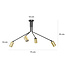 Mikkeli 4x GU10 orientable hanging lamp black with gold