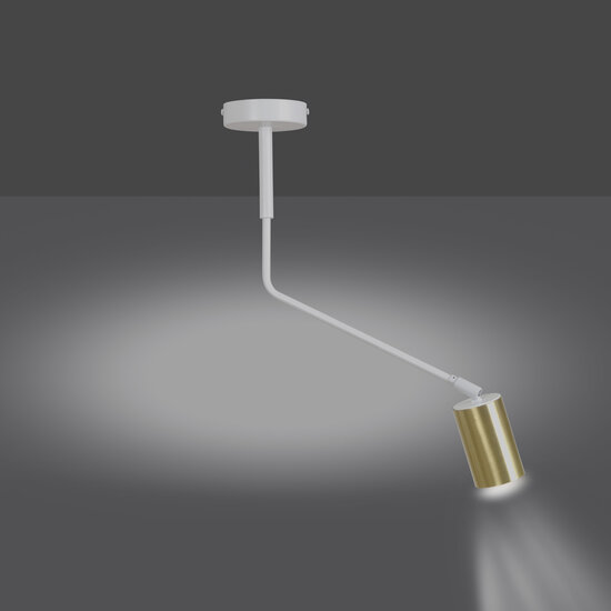 Emibig Emibig Mikkeli blanca con oro 1x GU10 lámpara colgante orientable - Iluminación perfecta para cualquier espacio
