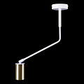 Mikkeli wit met goud 1x GU10 richtbare hanglamp