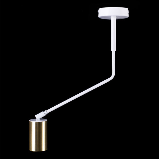 Mikkeli blanc avec or 1x suspension orientable GU10