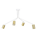 Mikkeli 4x GU10 white and gold orientable hanging lamp