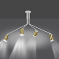 Emibig Emibig Mikkeli 4x GU10 blanc et or lampe suspendue orientable - Idéale pour les intérieurs modernes