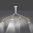 Lampe à suspension orientable Mikkeli 4x GU10 blanche et dorée