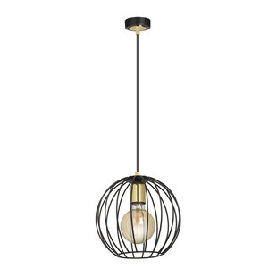 Kajaani black hanging lamp 1x E27 metal cage