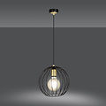 Emibig Emibig Kajaani lampe suspendue noire 1x E27 cage en métal - Éclairage élégant pour tous les intérieurs