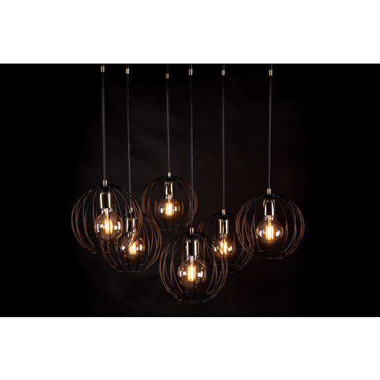 Emibig Emibig Kajaani lampe suspendue noire 1x E27 cage en métal - Éclairage élégant pour tous les intérieurs
