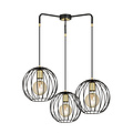 Emibig Emibig Kajaani 3L lampe suspendue noire 3x E27 cage en métal - Idéale pour créer une atmosphère moderne dans n'importe quel espace