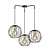Suspension Kajaani 3L noire 3x E27 cage métal
