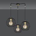 Emibig Emibig Kajaani 3L zwarte hanglamp 3x E27 metaalkooi - Perfect voor sfeervolle verlichting in elke ruimte