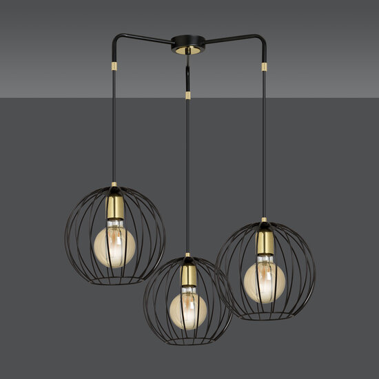 Emibig Emibig Kajaani 3L zwarte hanglamp 3x E27 metaalkooi - Perfect voor sfeervolle verlichting in elke ruimte