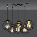 Emibig Emibig Kajaani 6L zwarte hanglamp 6x E27 metaalkooi - Perfecte verlichting voor elke ruimte