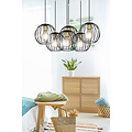 Emibig Emibig Kajaani 6L black hanging lamp 6x E27 metal cage - Ideal lighting for any space