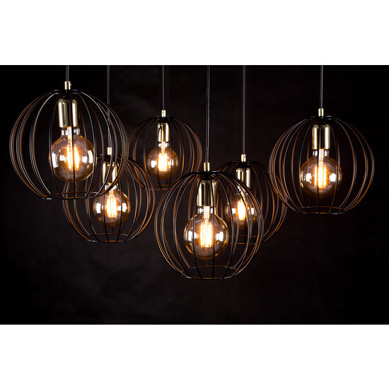 Kajaani wandlamp zwart en goud 1x E27