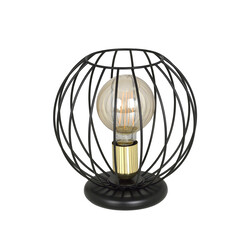 Lampe de table Kajaani noir et or 1x E27