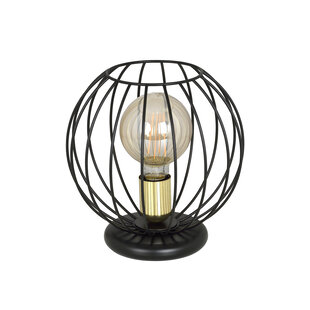 Emibig Kajaani tafellamp zwart en goud 1x E27