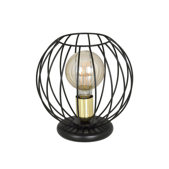 Emibig Emibig Kajaani tafellamp zwart en goud 1x E27 - Perfecte designverlichting voor elke ruimte