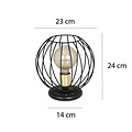 Emibig Emibig Kajaani tafellamp zwart en goud 1x E27 - Perfecte designverlichting voor elke ruimte