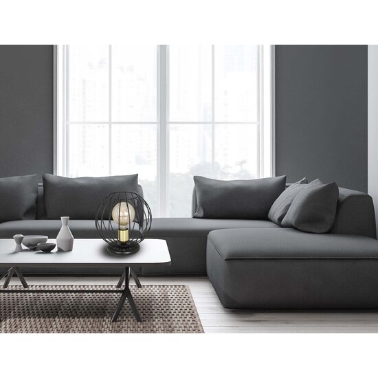 Lampe de table Kajaani noir et or 1x E27