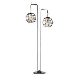 Emibig Lampadaire Kajaani noir et or 2x E27