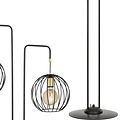 Kajaani vloerlamp zwart en goud 2x E27