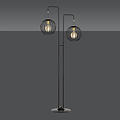 Lampadaire Kajaani noir et doré 2x E27