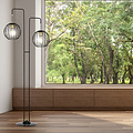 Emibig Emibig Kajaani floor lamp black and gold 2x E27 - Create a stylish atmosphere in your home