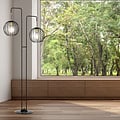 Emibig Emibig Lámpara de pie Kajaani negra y dorada 2x E27 - Crea una atmósfera elegante en tu hogar