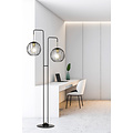 Kajaani floor lamp black and gold 2x E27
