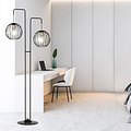 Emibig Emibig Kajaani floor lamp black and gold 2x E27 - Create a stylish atmosphere in your home