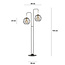 Kajaani floor lamp black and gold 2x E27