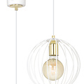 Kajaani white hanging lamp 1x E27 metal cage