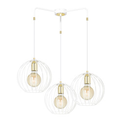 Emibig Kajaani 3L white hanging lamp 3x E27 metal cage
