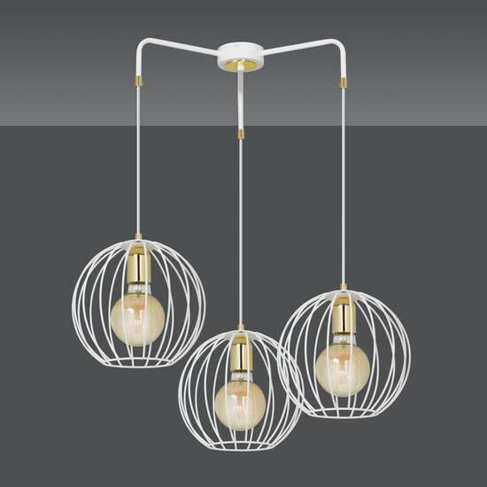 Emibig Emibig Kajaani 3L witte hanglamp 3x E27 metaalkooi - Perfecte verlichting voor elke ruimte