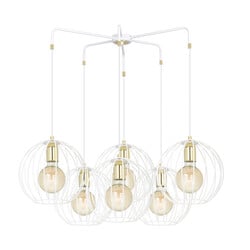 Emibig Kajaani 6L lampe suspendue blanche 6x E27 cage en métal