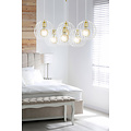 Kajaani 6L white hanging lamp 6x E27 metal cage