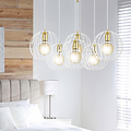 Emibig Emibig Kajaani 6L lámpara colgante blanca 6x E27 jaula de metal - Ideal para crear una atmósfera cálida en cualquier espacio
