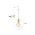Emibig Emibig Kajaani white wall lamp with gold 1x E27 - Perfect for creating a cozy atmosphere