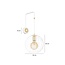 Emibig Emibig Kajaani witte wandlamp met goud 1x E27 - Perfect voor sfeervolle verlichting