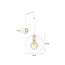 Kajaani white wall lamp with gold 1x E27