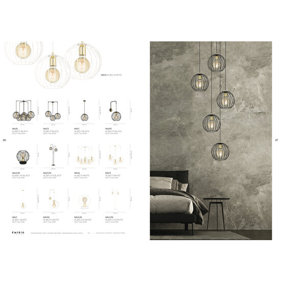Emibig Emibig Kajaani white wall lamp with gold 1x E27 - Perfect for creating a cozy atmosphere