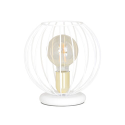 Lampe de table Kajaani blanche et dorée 1x E27